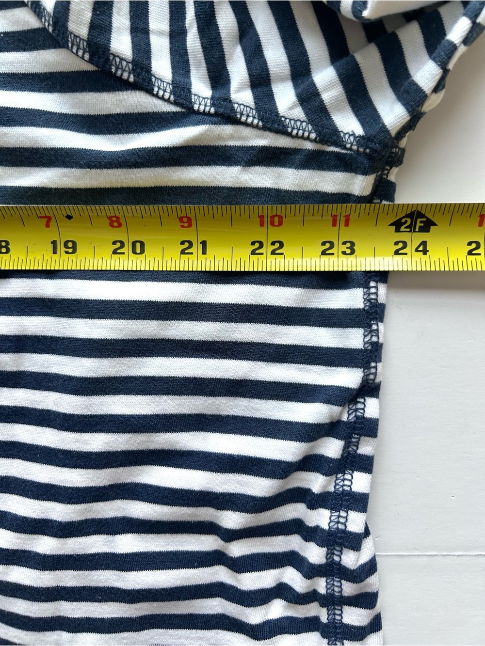 ☀️NEW Free People Movement Restoration Yarn Dye Navy & White Stripe Layer. Small - Picture 12 of 16